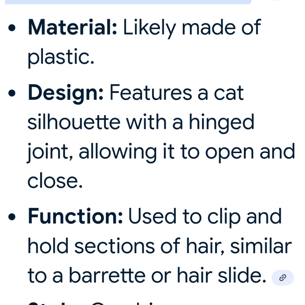 Black Cat Marked 1989 MMK COS Hair Comb Clip Accessory - Picture 8 of 9